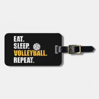 Eat sleep volleyball repeat luggage tag
