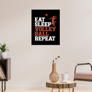 Eat Sleep Volleyball Repeat Volleyball Girl Gift Poster