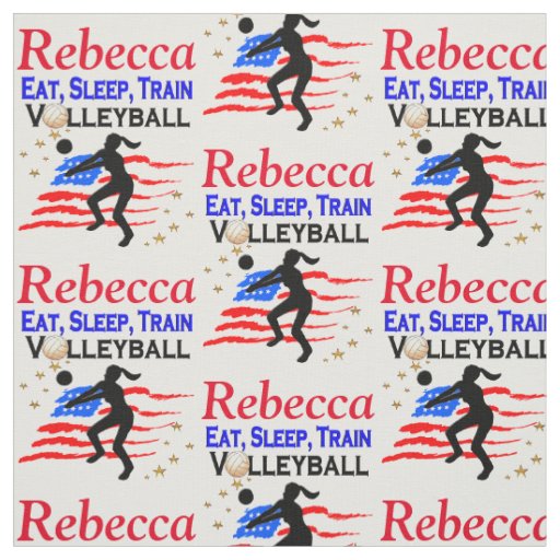 EAT SLEEP VOLLEYBALL USA PERSONALIZED FABRIC