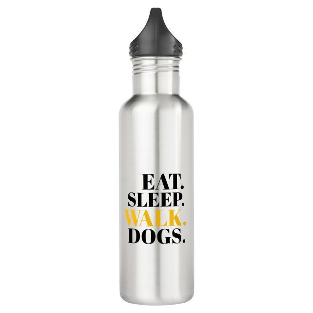 Eat Sleep Walk Dogs Stainless Steel Water Bottle (Left)