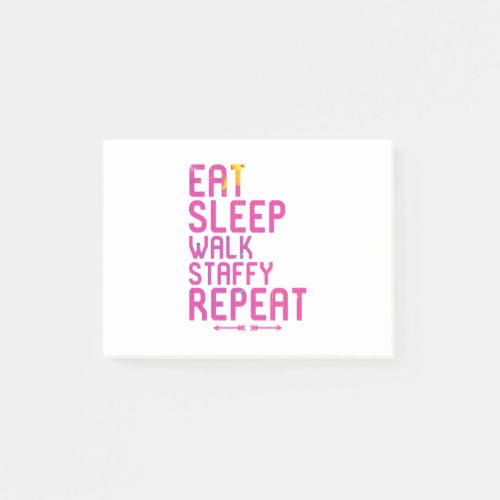 Eat Sleep Walk Staffy Repeat Terrier Post_it Notes