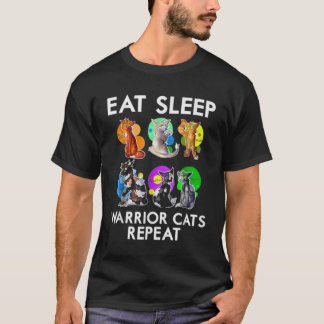 Eat Sleep Warrior Cats T-Shirt