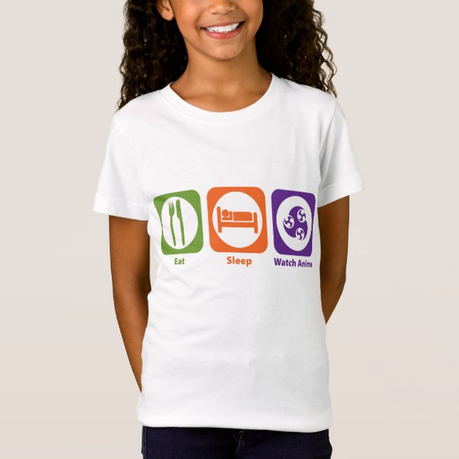 Eat Sleep Watch Anime T-Shirt (Front)