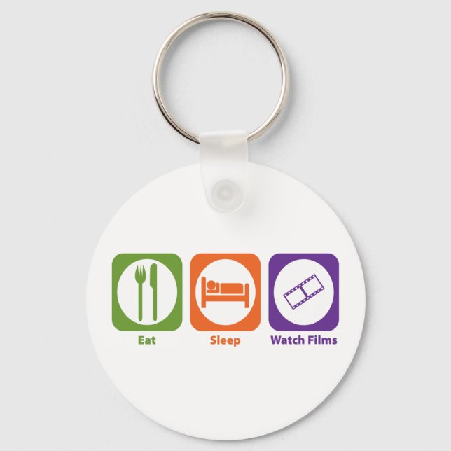 Eat Sleep Watch Films Keychain (Front)