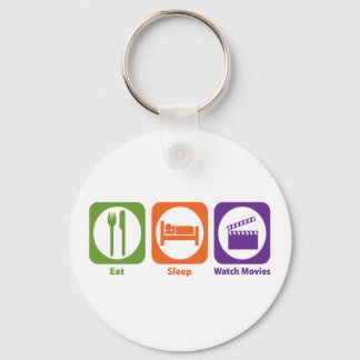 Eat Sleep Watch Movies Keychain