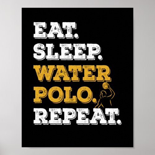 Eat Sleep Waterpolo Repeat Poster