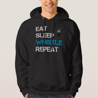 Eat Sleep Whistle Repeat Ice Hockey Referee Ref Hoodie
