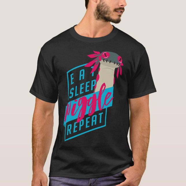 Eat. Sleep. WIGGLE. Repeat. - Monster Hunter Desig T-Shirt (Front)