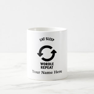 Eat sleep Wordle mug – Nofilterco