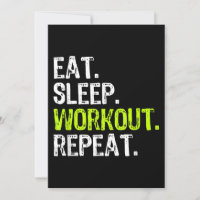 Eat Sleep Workout Repeat Funny Work Out Gym Gift