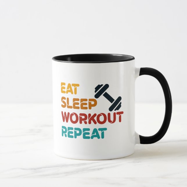 Eat Sleep Workout Repeat Mug (Right)