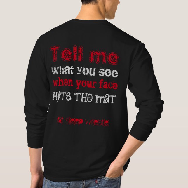 Eat Sleep Wrestle (Adult) T-Shirt (Back)