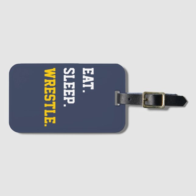 Eat Sleep Wrestle  Luggage Tag (Front Horizontal)