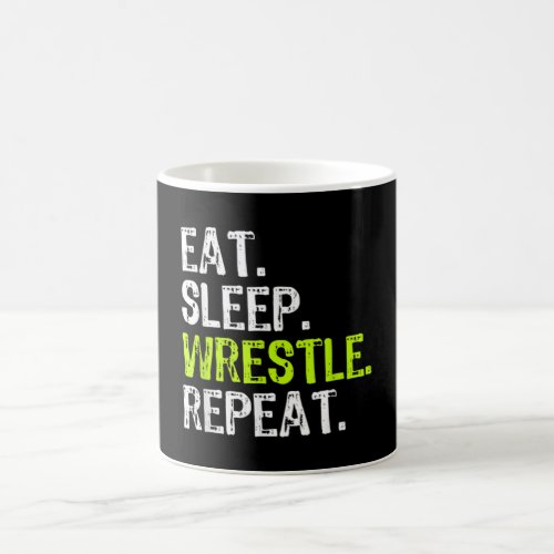 Eat Sleep Wrestle Repeat Wrestling Wrestler Coffee Mug