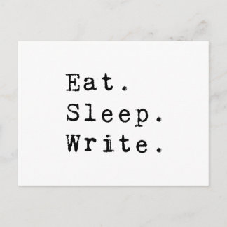 Eat Sleep Write Postcard