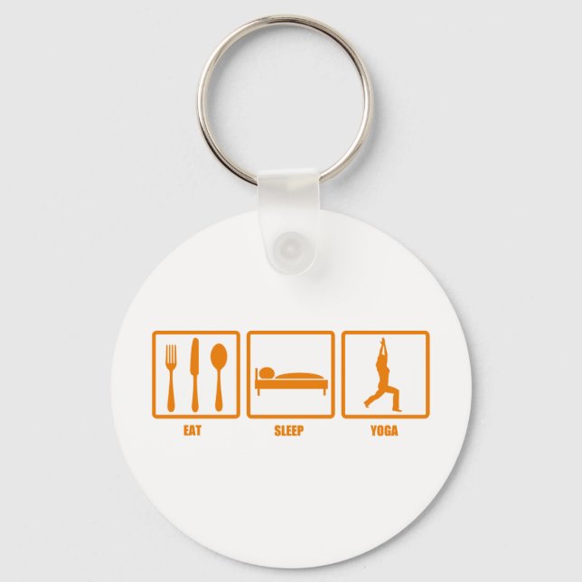 Eat Sleep Yoga Keychain (Front)