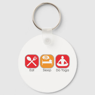 Eat Sleep Yoga Keychain