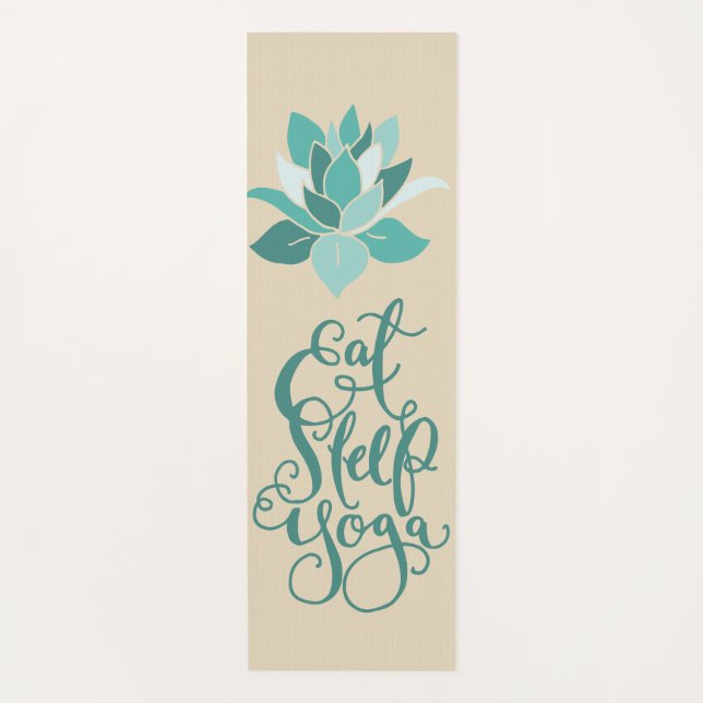 Eat Sleep Yoga Lotus Mat (Front)