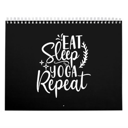 eat sleep yoga repeat calendar