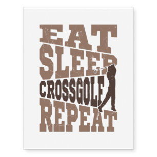 Eat Slep Crossgolf Gifts for Golf Lovers Temporary Tattoos