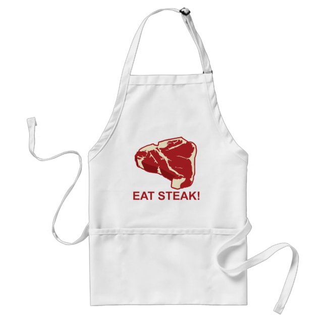 Eat STeak Adult Apron (Front)