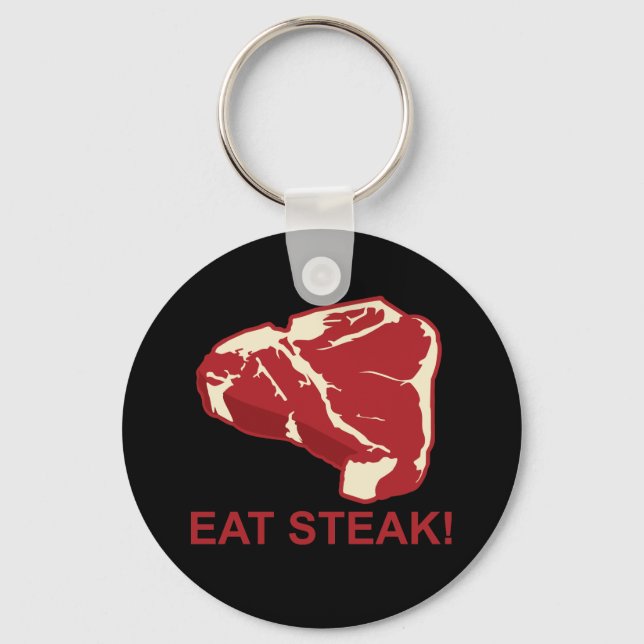 Eat STeak Keychain (Front)