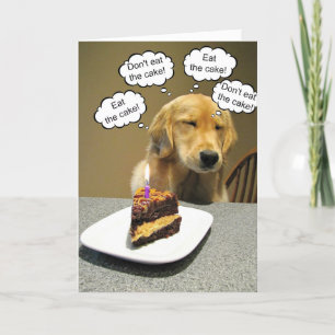Eat the Cake Birthday Letterpress Thank You Card