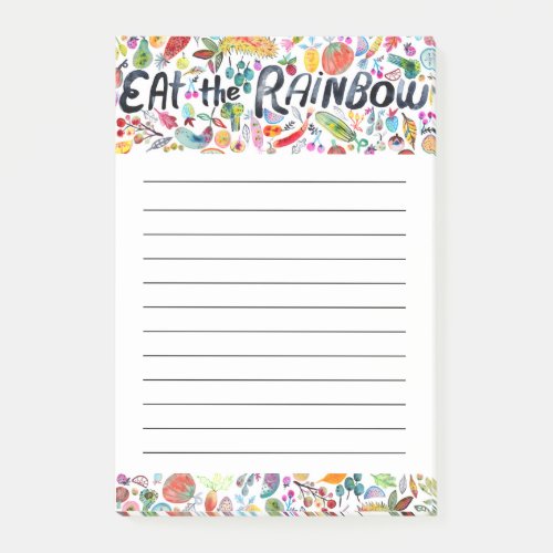 Eat the Rainbow Grocery Shop List Meal Planning Post_it Notes