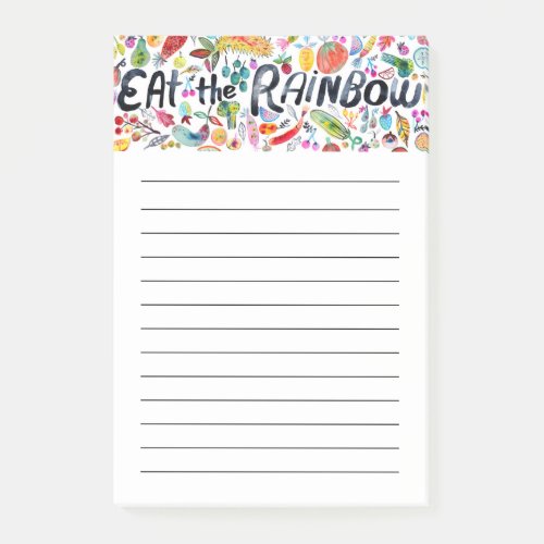 Eat the Rainbow Grocery Shop List Meal Planning Post_it Notes