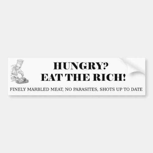 Eat The Rich Bumper Sticker