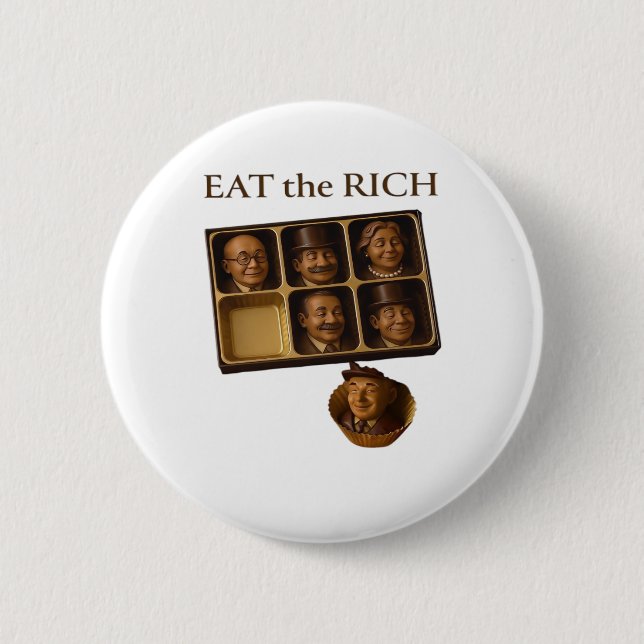 Eat The Rich Classic Button (Front)