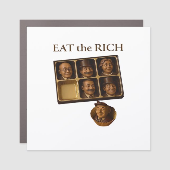 Eat The Rich Classic Car Magnet (Front)