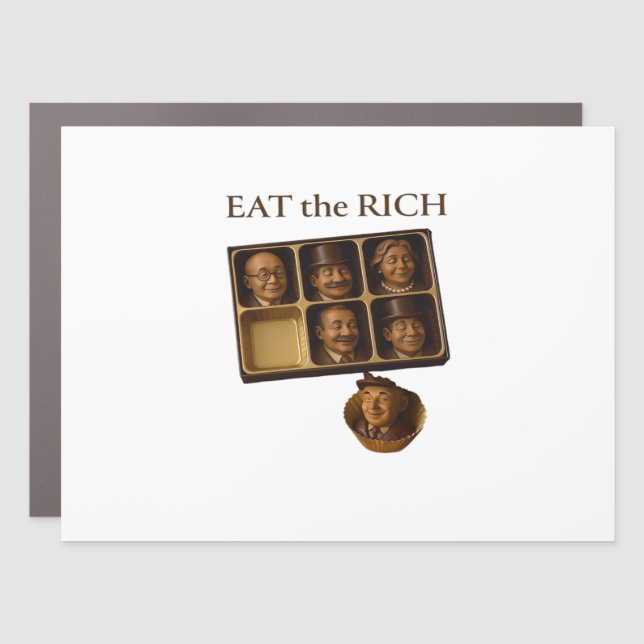 Eat The Rich Classic Car Magnet (Front)