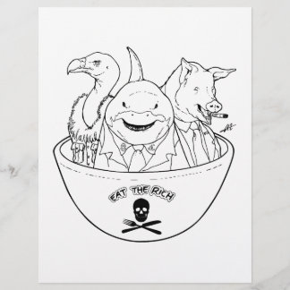 Eat the Rich! - Coloring page.