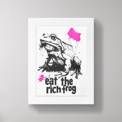 Eat the Rich Frog Framed Art