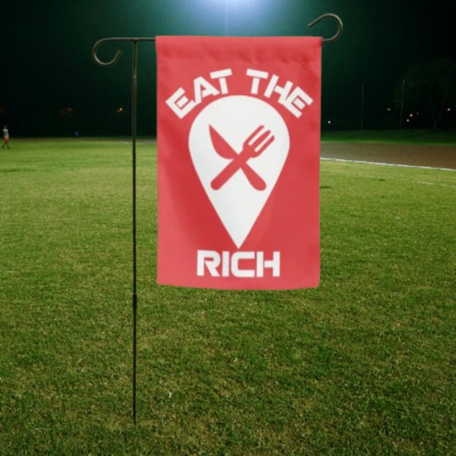 Eat The Rich Garden Flag | Red Rage Edition (Creator Uploaded)