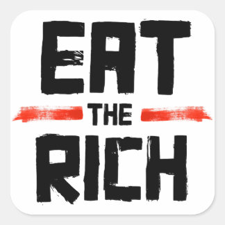 EAT THE RICH SQUARE STICKER