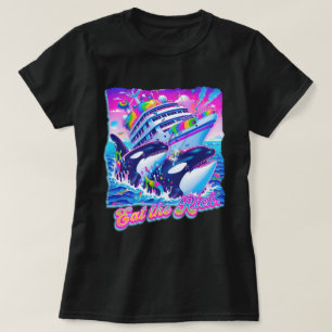 Eat The Rich Whale 90s Orca Whale Animal Yacht T-Shirt