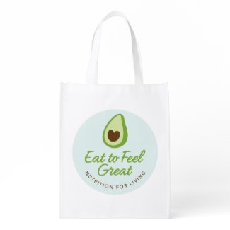 Eat to feel great reusable grocery tote