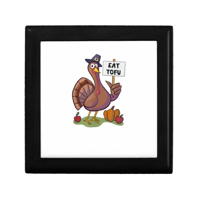Eat Tofu Thanksgiving Vegetarian Turkey Funny  Gift Box (Front)