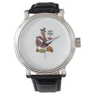 Eat Tofu Thanksgiving Vegetarian Turkey Funny Watch