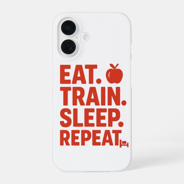  Eat Train Sleep Repeat Phone Wallpaper Iphone Case (Back)