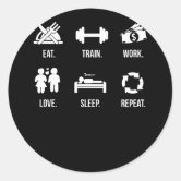 Personalized Home Gym Decor Eat Sleep Train Repeat Weight Plate Round Rug,  Carpet – Style My Pride