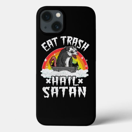 Eat Trash Hail Satan Funny Death Metal iPhone 13 Case