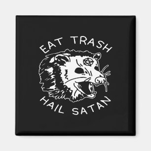 Eat Trash Hail Satan Matching Christmas Pajama Xma Magnet