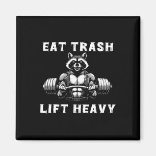Eat Trash Lift Heavy Racoon Lifting Gym Fitness Wo Magnet