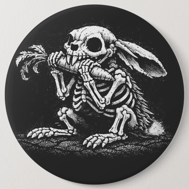 Eat Veggies   – Dead Rabbit by BurnsInHell Button (Front)
