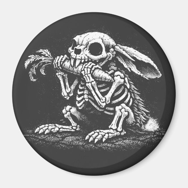 Eat Veggies   – Dead Rabbit by BurnsInHell Magnet (Front)