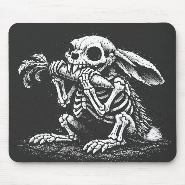 Eat Veggies   – Dead Rabbit by BurnsInHell Mouse Pad (Front)