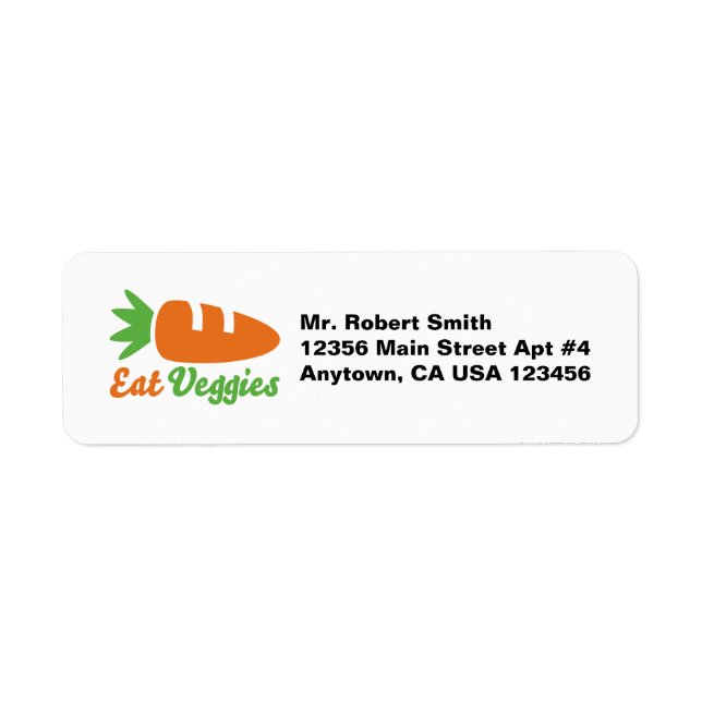 Eat Veggies Label (Front)